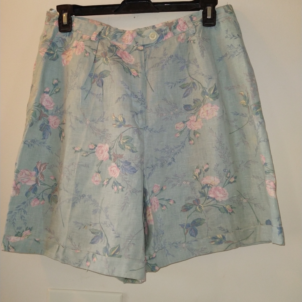 Lauren Ralph Lauren size 16 linen shorts rose prin